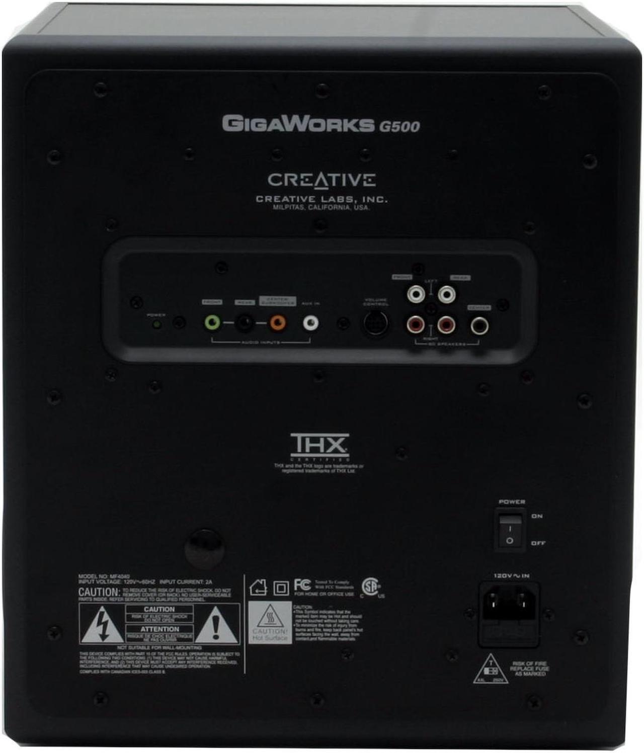 Alt view image 5 of 12 - Creative G500 310 Watts RMS 5.1 GigaWorks ProGamer  Speaker System
