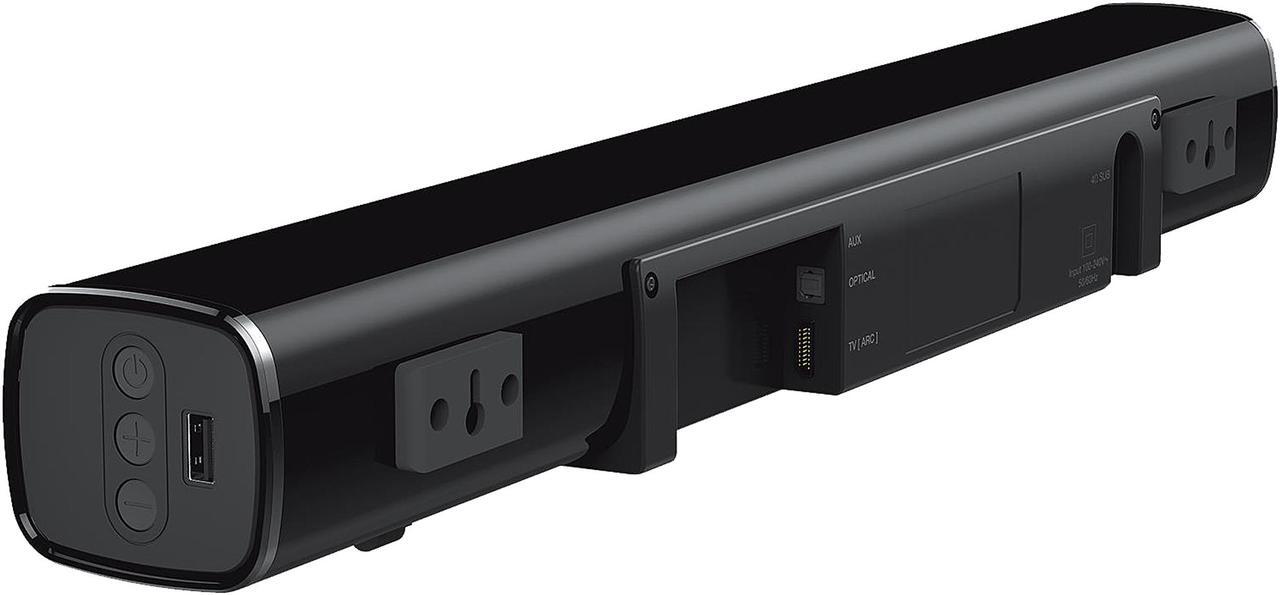 Alt view image 5 of 7 - Creative Stage 2.1 Channel Under-Monitor Soundbar with Subwoofer for TV, Computers, and Ultrawide Monitors, Bluetooth/Optical Input/TV ARC/AUX-in, Remote Control and Wall Mounting Kit