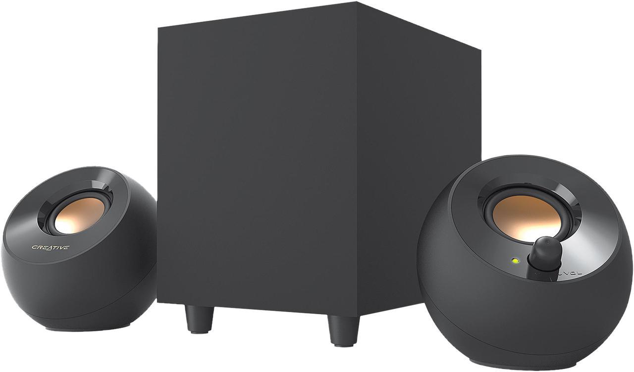 Main image of Creative Pebble Plus 2.1 USB-Powered Desktop Speakers with Powerful Down-Firing Subwoofer and Far-Field Drivers, Up to 8W RMS Total Power for Computer PCs and Laptops (Black)