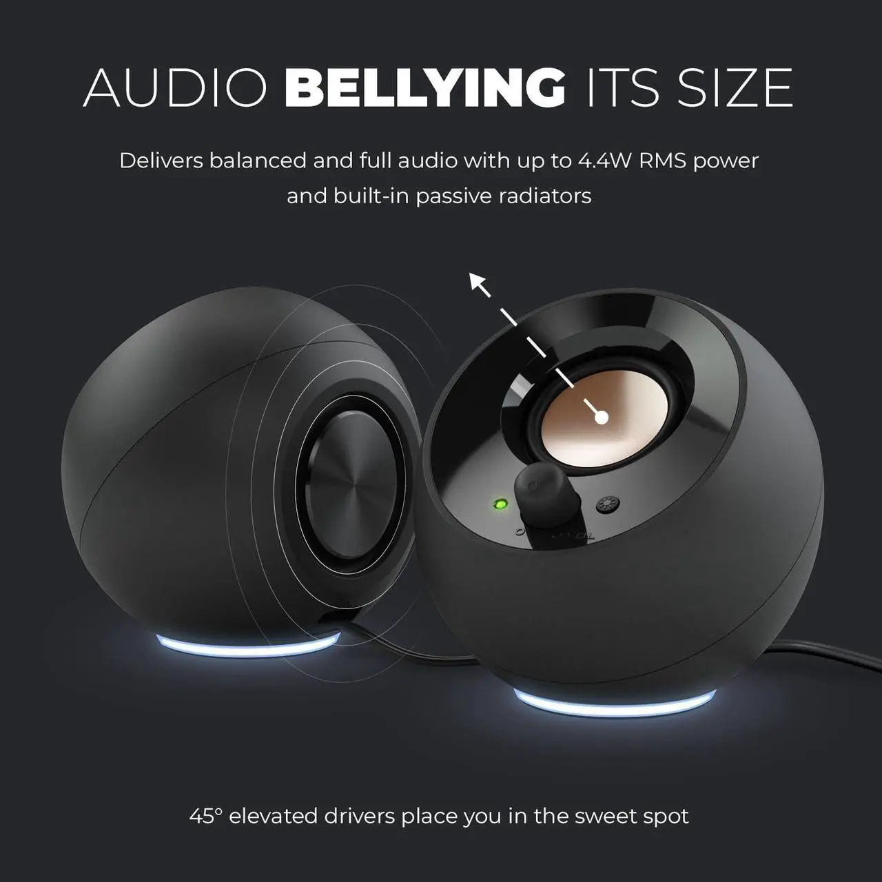 Alt view image 3 of 5 - Creative Labs Pebble SE 2.0 Speaker System - 4.40 W RMS - Black