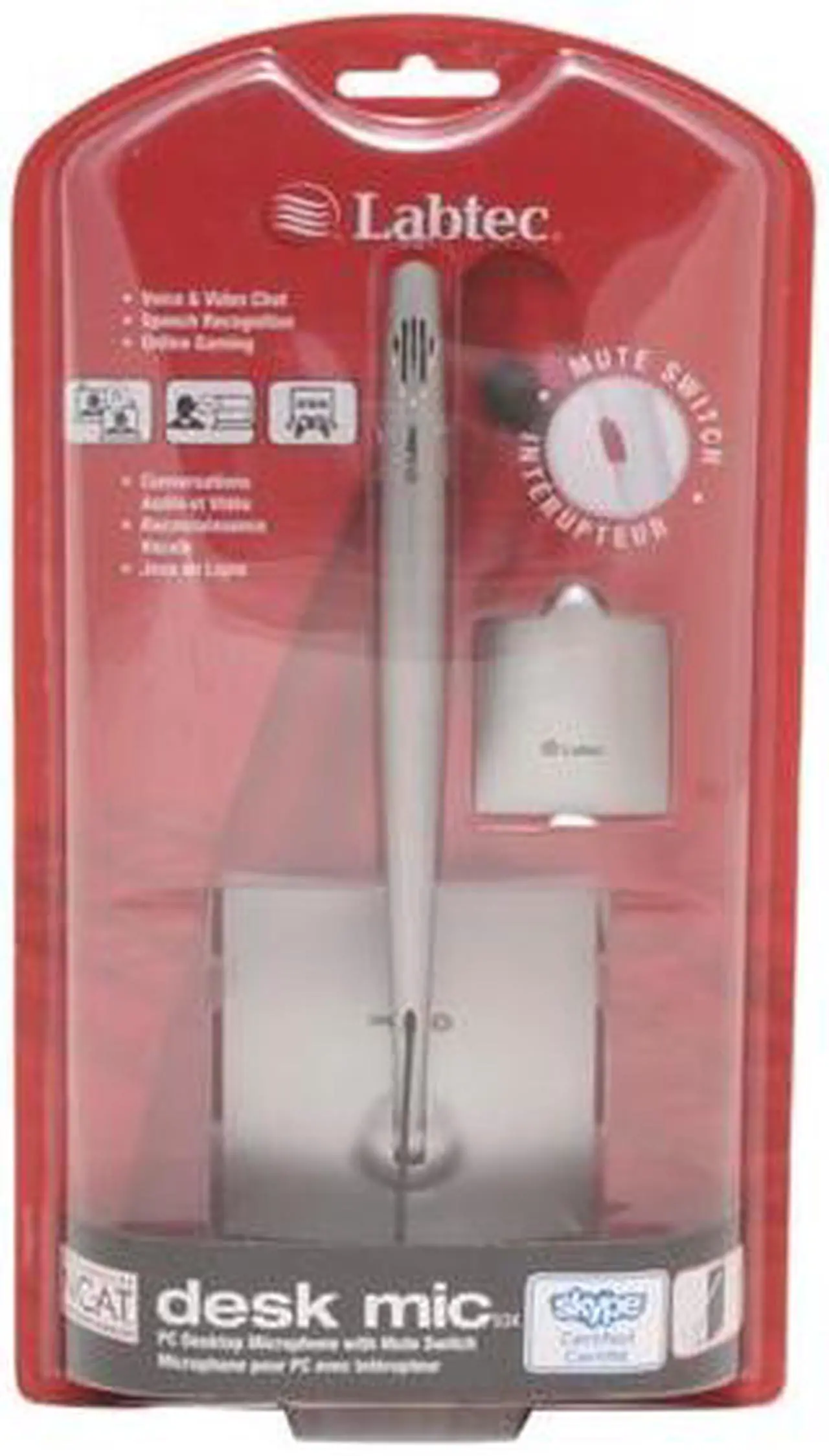 Alt view image 2 of 2 - Labtec 980183-0403 Silver Desk Mic 534