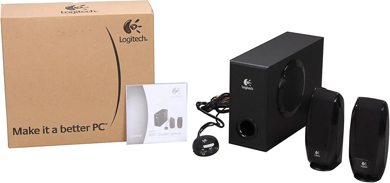 Alt view image 10 of 10 - Logitech S-220 17 Watts 2.1 Multimedia Speaker System - OEM