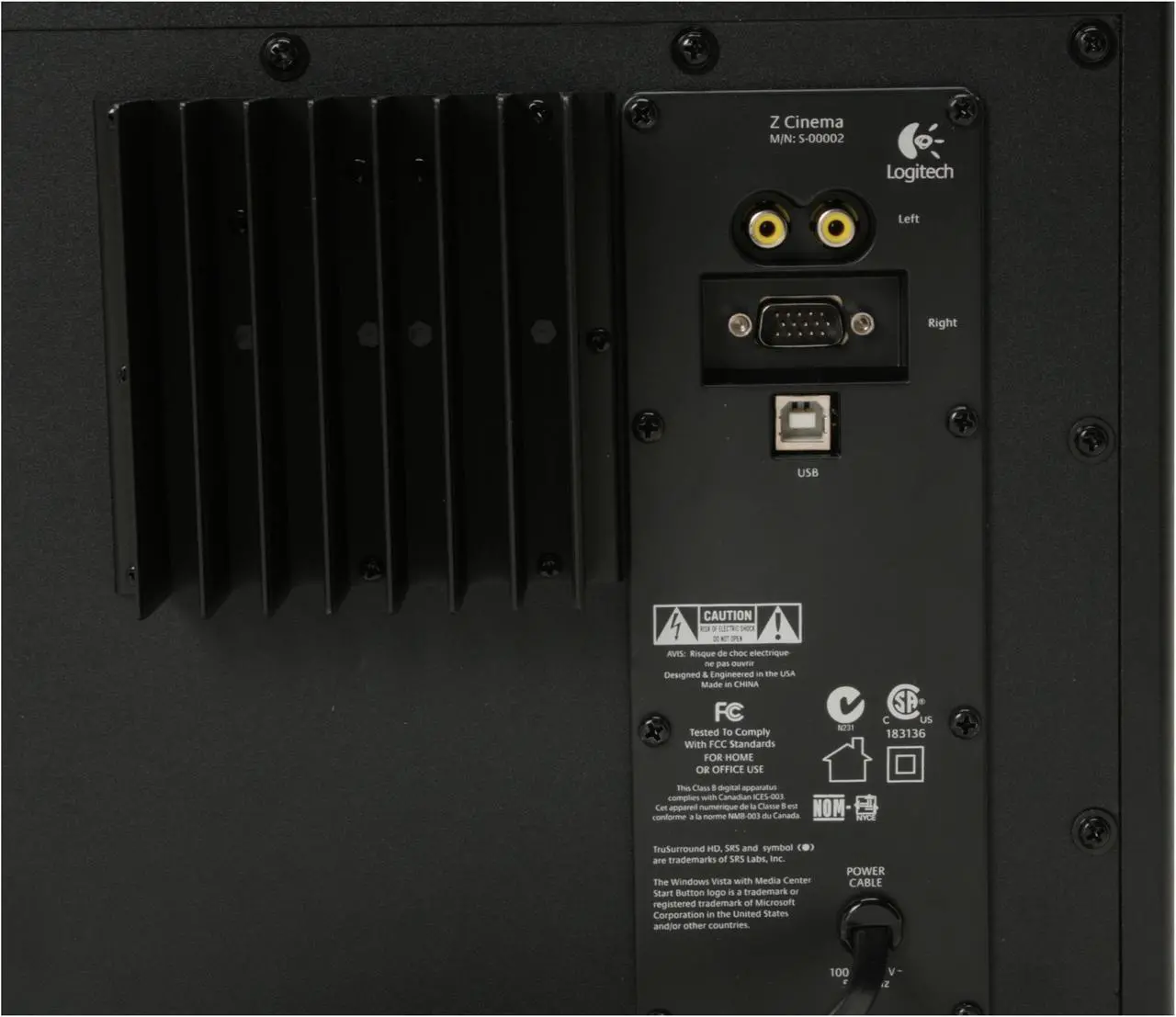 Alt view image 5 of 9 - Logitech Z Cinema Advanced 180 watts RMS 2.1 Surround Sound System