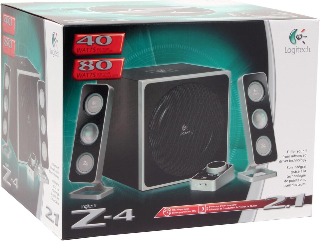 Alt view image 8 of 8 - Logitech Z-4 40 watts 2.1 Speakers
