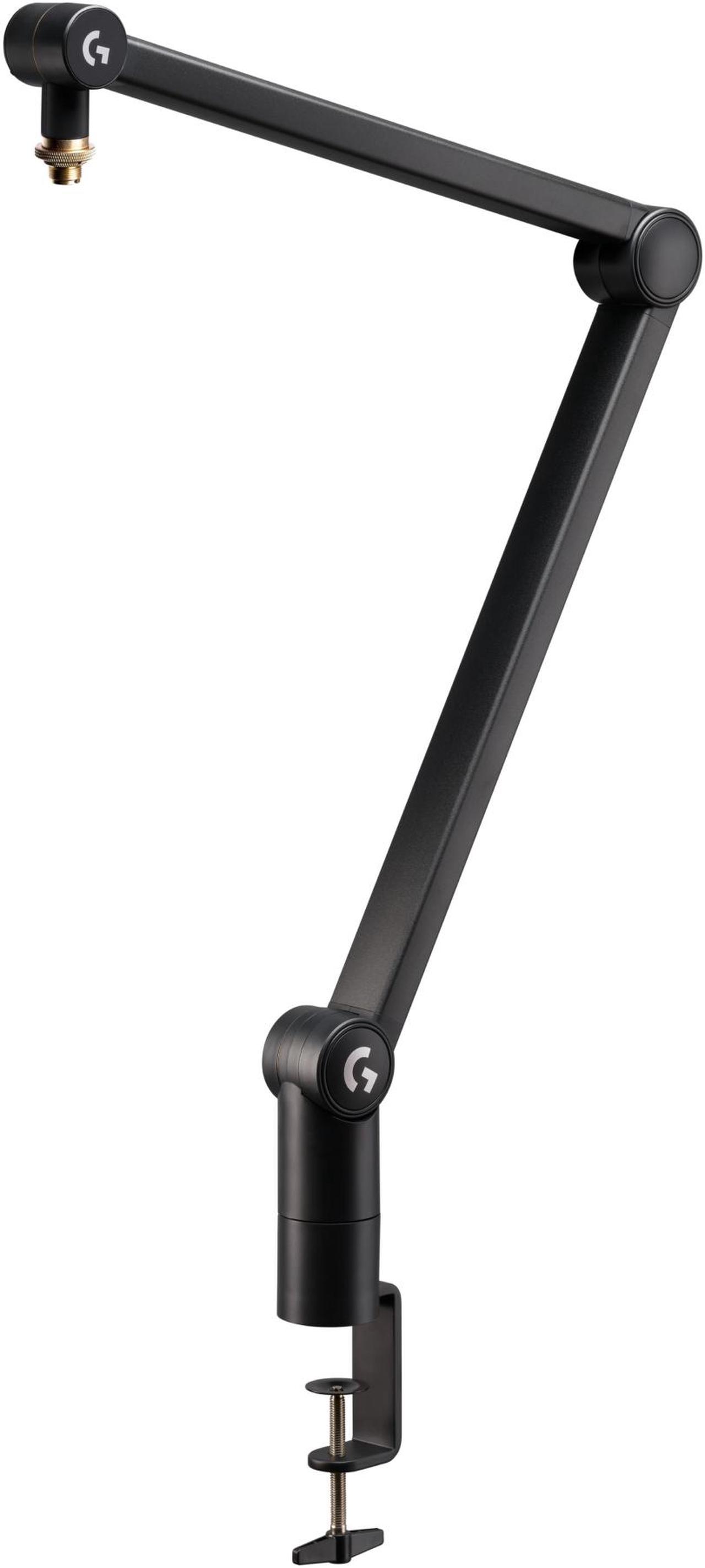 Logitech G Compass Premium Broadcast Boom Arm for Microphone, Internal Springs, Desktop Clamp and Built-in Cable Management, For Recording, Gaming, Streaming