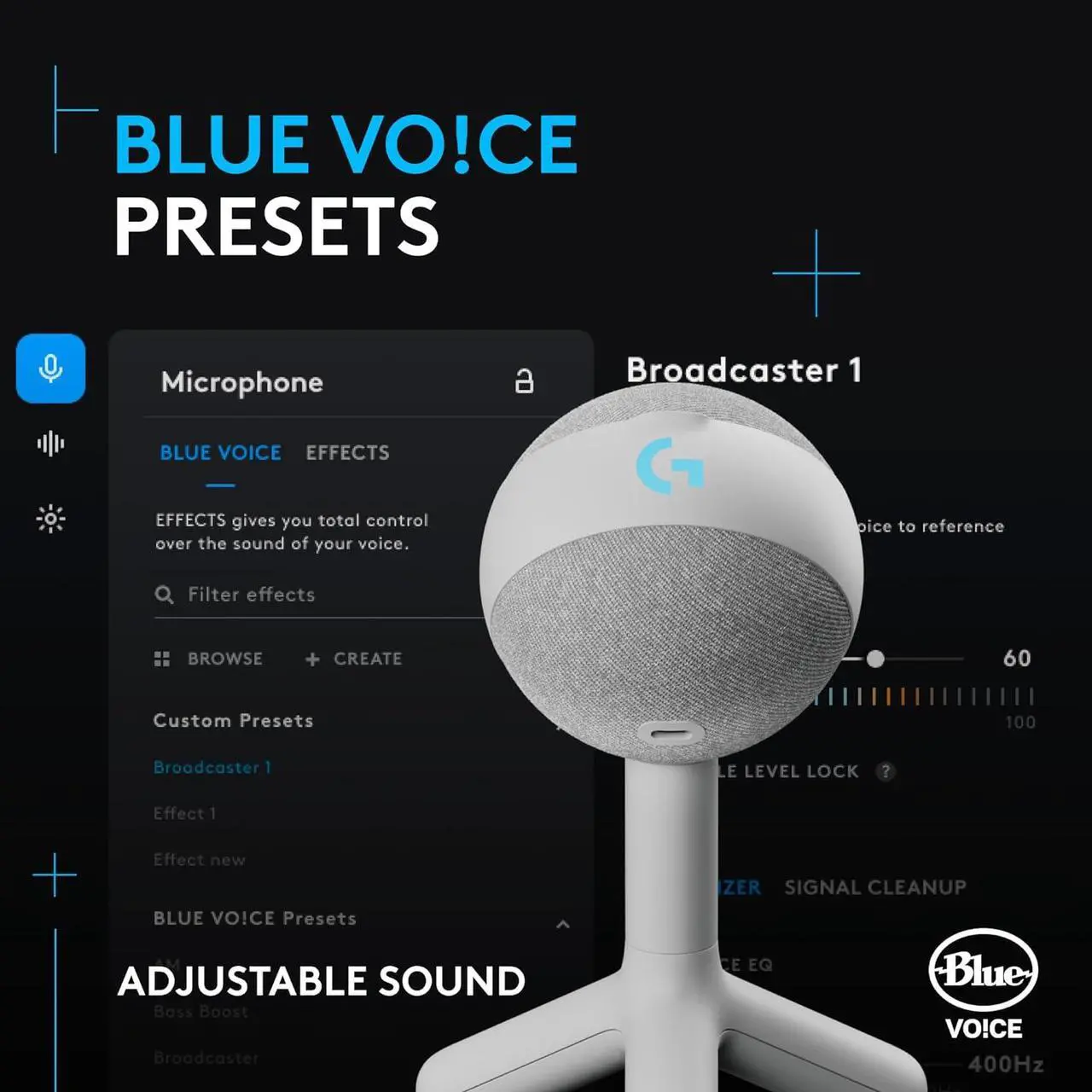 Alt view image 4 of 6 - Logitech G Yeti Orb Condenser RGB Gaming Microphone with LIGHTSYNC, USB Mic for Streaming, Cardioid, USB Plug and Play for PC/Mac - Off White