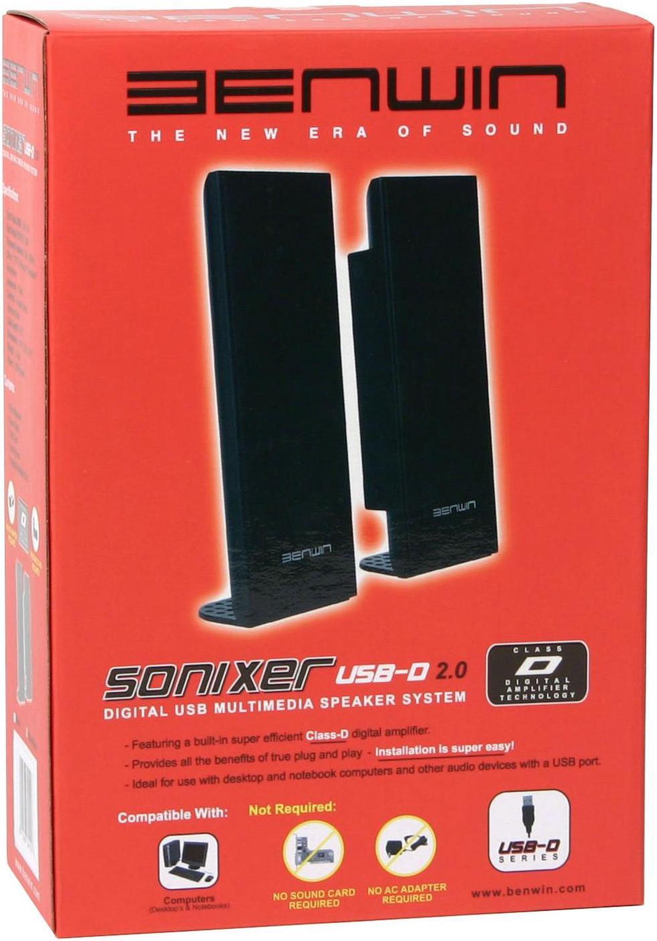 Alt view image 4 of 4 - BENWIN SONIXER USB-D 2.0 Silver 10 Watts RMS 2.0 Speaker