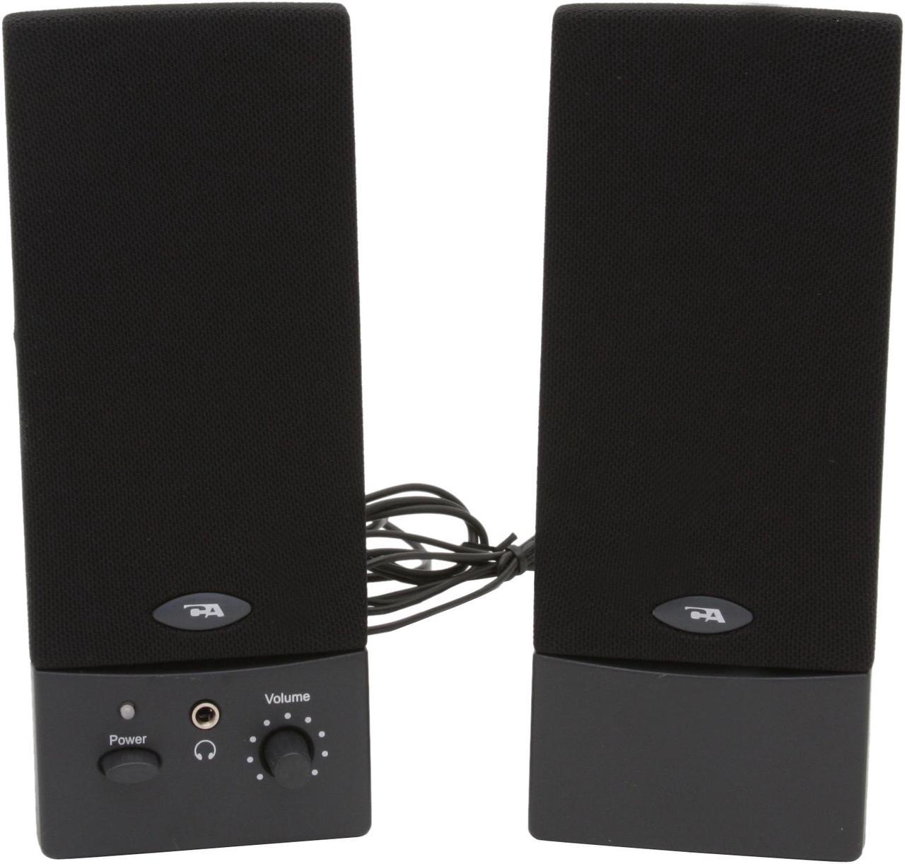 Cyber Acoustics Cyber Acoustics CA2016 2-Piece USB Powered Computer Speaker System (Black) CA-2016wb 3 Watts 2.0 USB Amplified Computer Speaker System