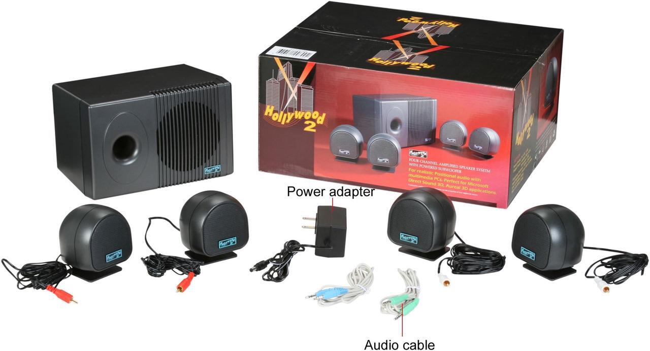 Alt view image 6 of 6 - LOGISYS Computer Hollywood II 32W RMS 4.1 Amplified Speaker System