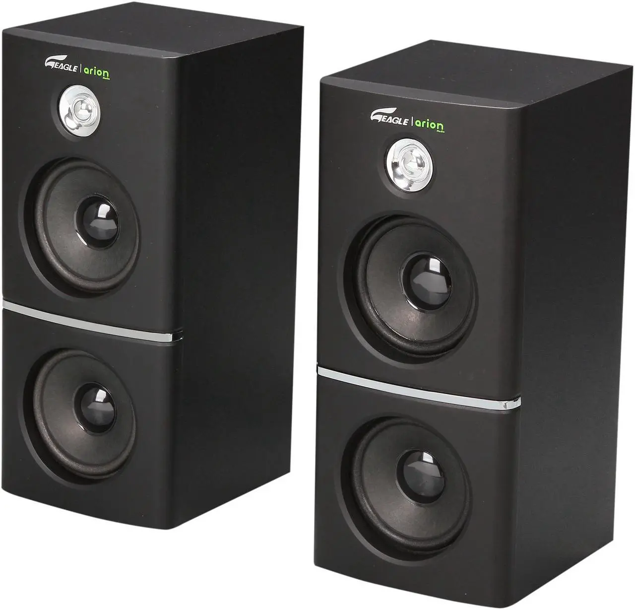 Alt view image 2 of 11 - Eagle ET-AR504LR-BK 35 Watts RMS 2.1 Black Soundstage Speakers