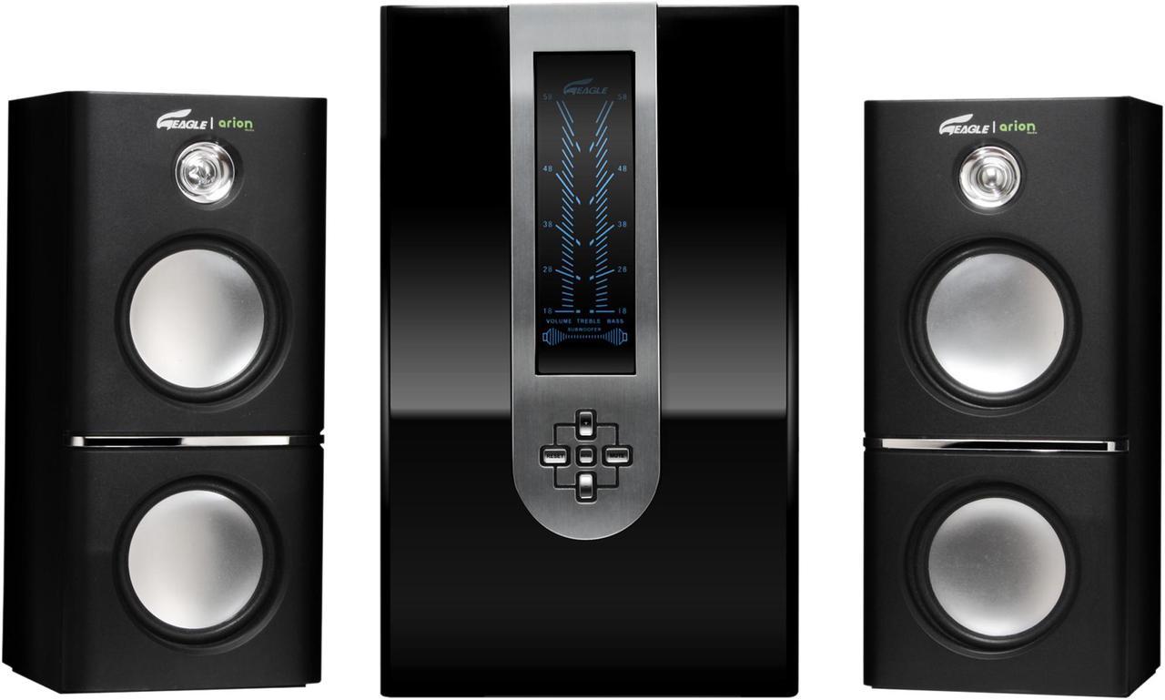 Eagle Arion ET-AR510LR-BK 2.1 Soundstage Speakers w/Subwoofer & Remote - 5.25" Drivers, 20Hz to 20kHz, 80 Watts