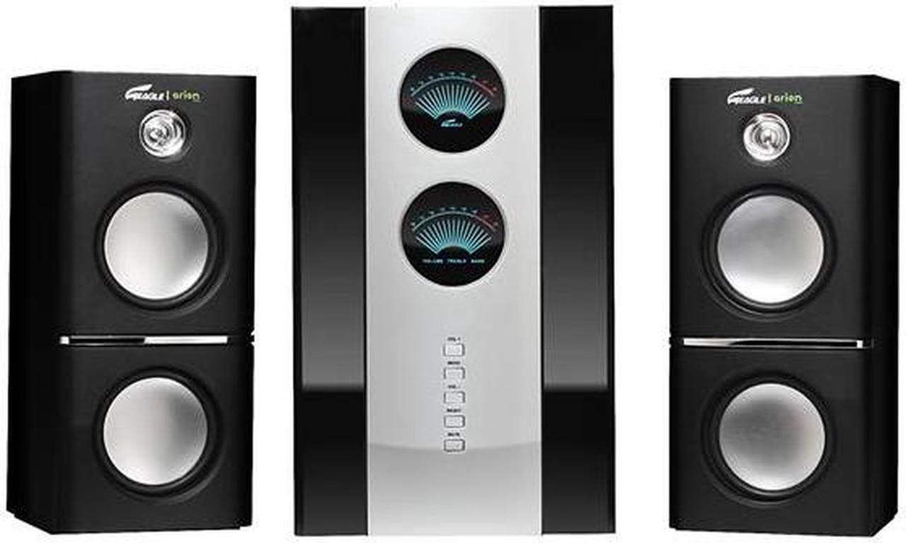 Eagle Arion ET-AR512LR-BK 2.1 Soundstage Speakers w/Subwoofer & Remote - 5.25" Drivers, 20Hz to 20kHz, 80 Watts