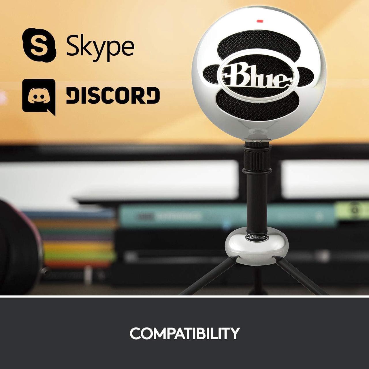 Alt view image 5 of 11 - Blue Snowball USB Microphone for PC, Mac, Gaming, Recording, Streaming, Podcasting, Condenser Mic with Cardioid and Omnidirectional Pickup Patterns, Stylish Retro Design – Brushed Aluminum