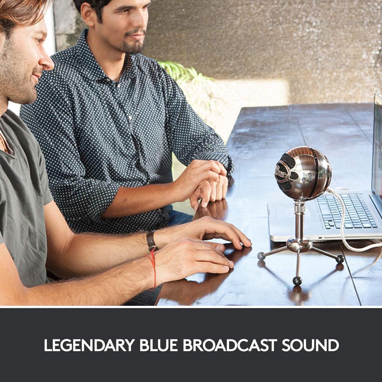 Alt view image 2 of 11 - Blue Snowball USB Microphone for PC, Mac, Gaming, Recording, Streaming, Podcasting, Condenser Mic with Cardioid and Omnidirectional Pickup Patterns, Stylish Retro Design – Brushed Aluminum