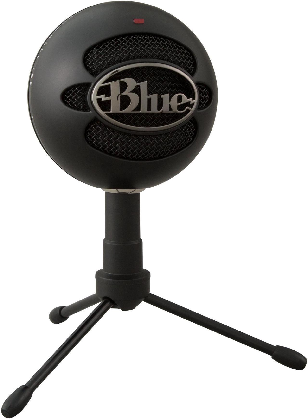 Blue Snowball iCE USB Microphone for PC, Mac, Gaming, Recording, Streaming, Podcasting, with Cardioid Condenser Mic Capsule, Adjustable Desktop Stand and USB cable, Plug 'n Play – Black