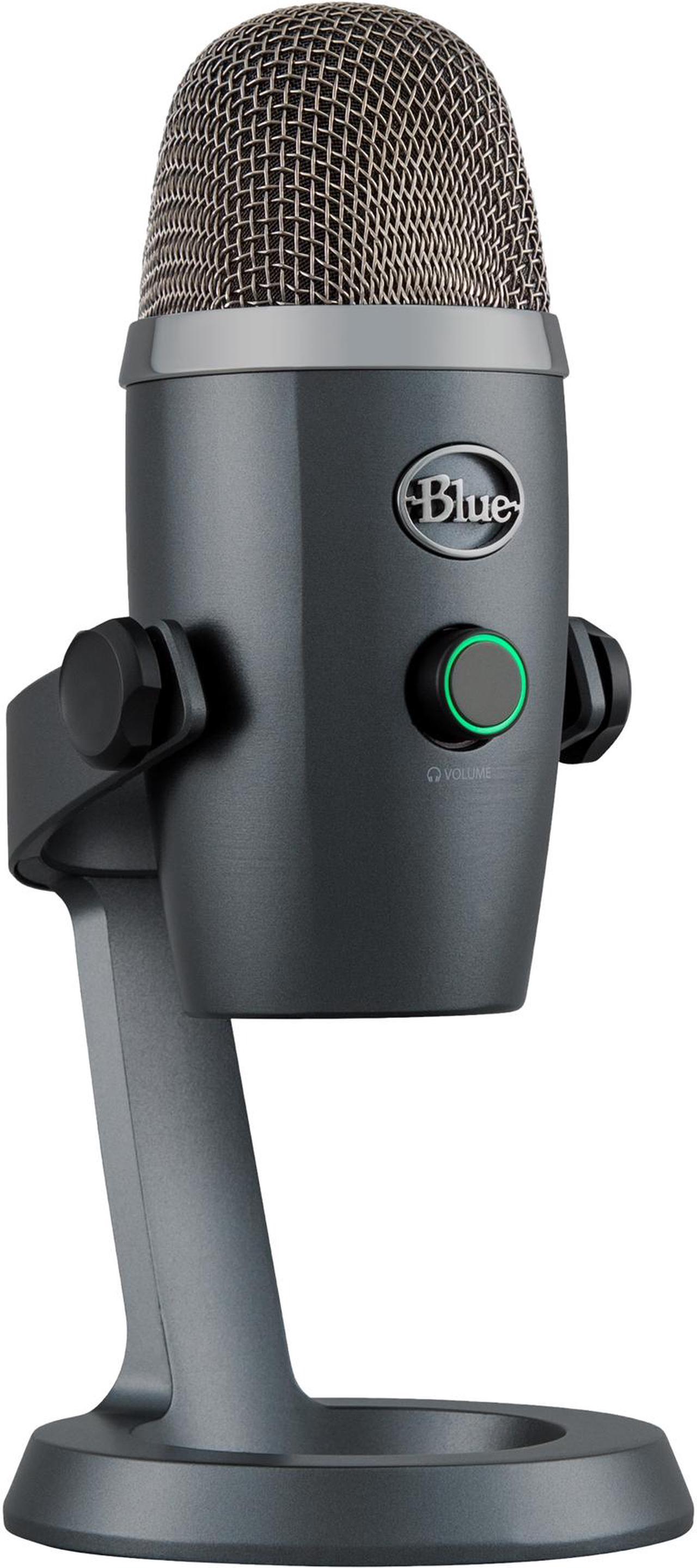 Blue Yeti Nano Premium USB Microphone for PC, Mac, Gaming, Recording, Streaming, Podcasting, Condenser Mic with Blue VO!CE Effects, Cardioid and Omni, No-Latency Monitoring - Shadow Grey