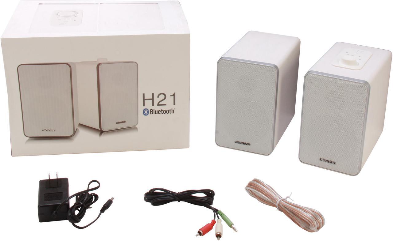 Alt view image 6 of 6 - Microlab SP-H21WH 66 Watt 2.0 Bluetooth Wireless Speaker (White)