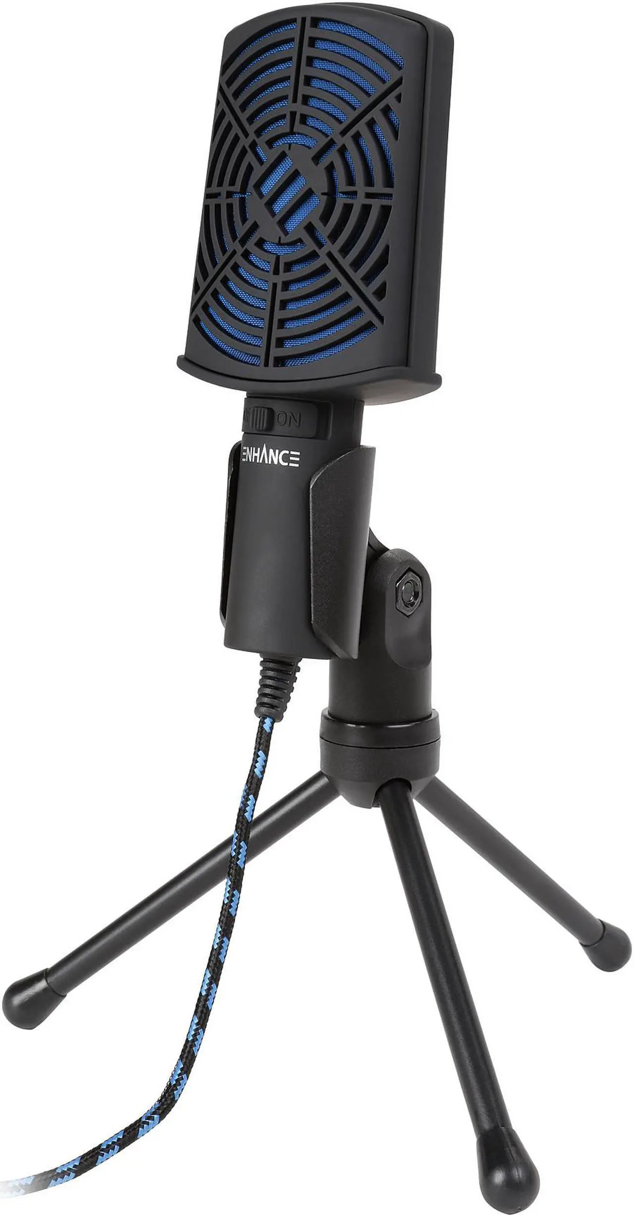 Main image of ENHANCE USB Condenser Microphone with Adjustable Stand, Easy Plug and Play Design and Mute Switch - Great for Skype, Conference Calls, Twitch, Youtube, Discord and Recording