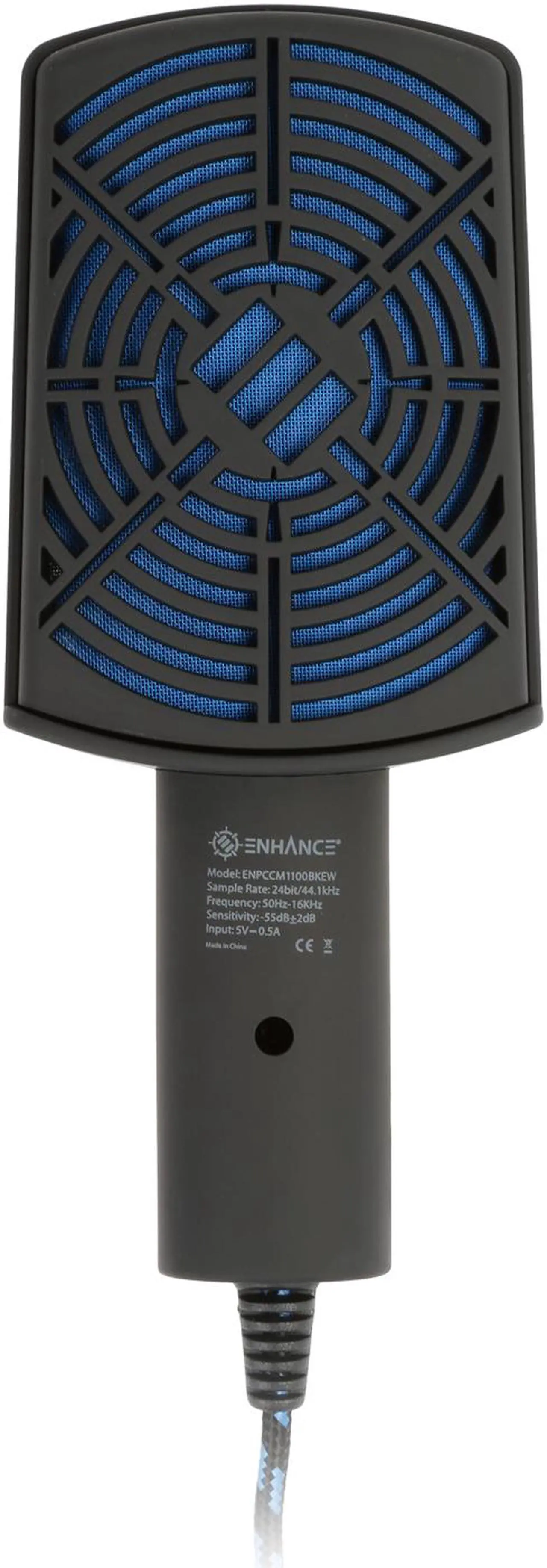 Alt view image 4 of 5 - ENHANCE USB Condenser Microphone with Adjustable Stand, Easy Plug and Play Design and Mute Switch - Great for Skype, Conference Calls, Twitch, Youtube, Discord and Recording