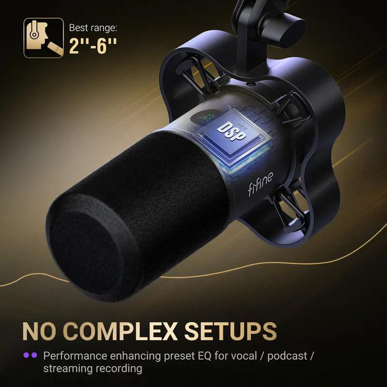 Open Box: FIFINE K688 Neo USB/XLR Podcast Microphone - Dynamic Pro Mic, Mute & Monitor for Streaming, Gaming, Vocal & Music Recording Audio, for PC USB-C Smartphone Mixer, boom arm - Newegg.com - Open Box condition - Image 13