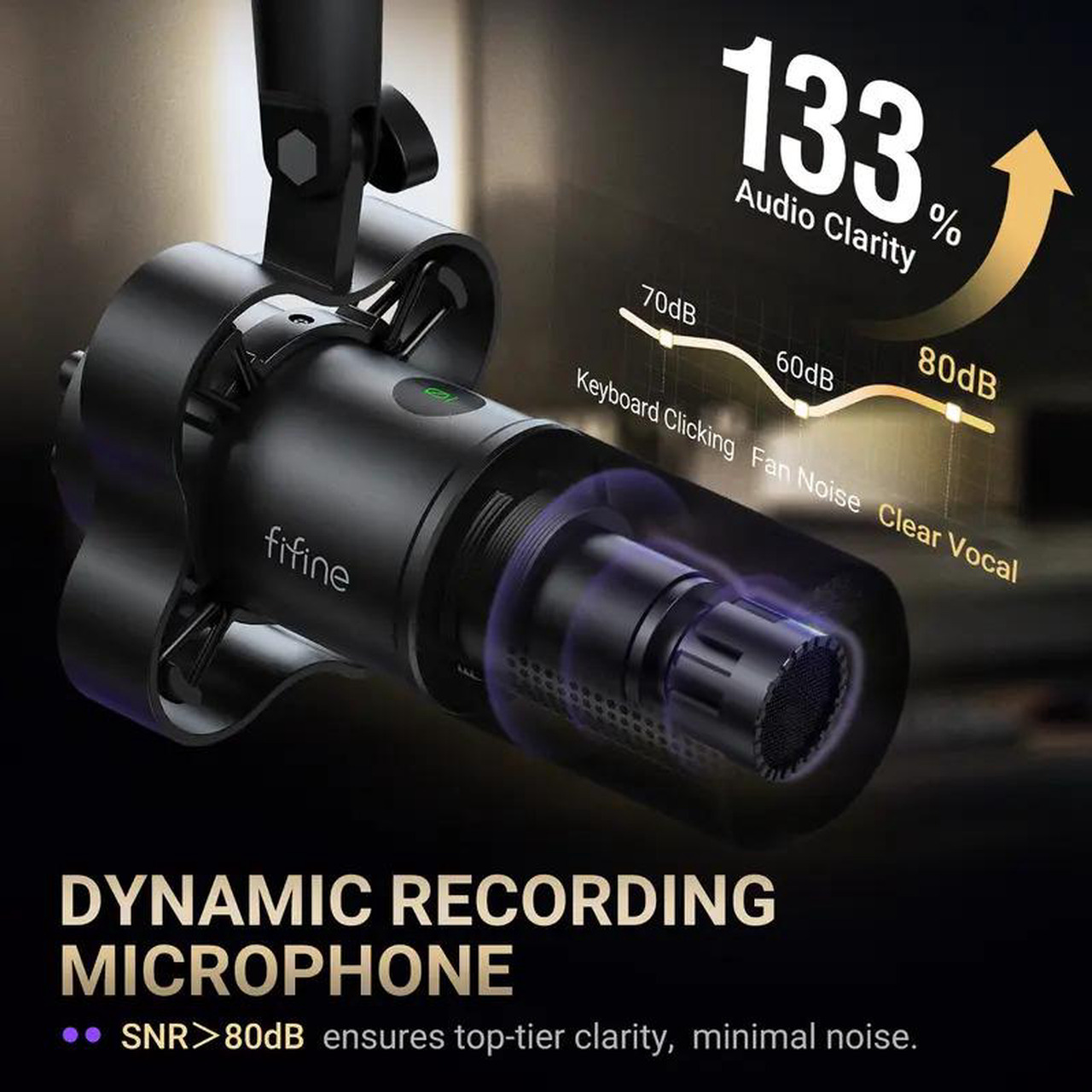 Open Box: FIFINE K688 Neo USB/XLR Podcast Microphone - Dynamic Pro Mic, Mute & Monitor for Streaming, Gaming, Vocal & Music Recording Audio, for PC USB-C Smartphone Mixer, boom arm - Newegg.com - Open Box condition - Image 13
