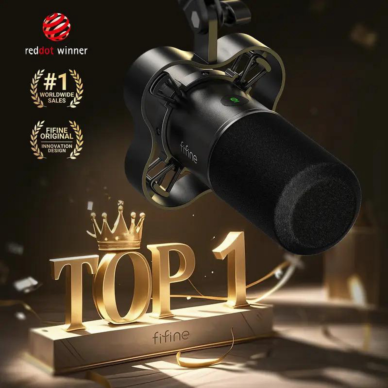 Open Box: FIFINE K688 Neo USB/XLR Podcast Microphone - Dynamic Pro Mic, Mute & Monitor for Streaming, Gaming, Vocal & Music Recording Audio, for PC USB-C Smartphone Mixer, boom arm - Newegg.com - Open Box condition - Image 12