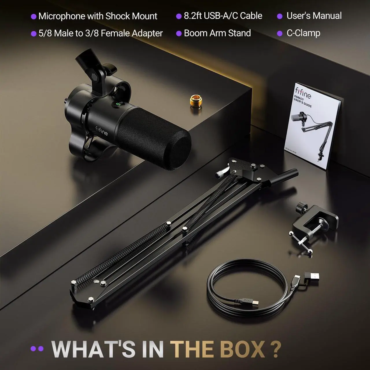 Open Box: FIFINE K688 Neo USB/XLR Podcast Microphone - Dynamic Pro Mic, Mute & Monitor for Streaming, Gaming, Vocal & Music Recording Audio, for PC USB-C Smartphone Mixer, boom arm - Newegg.com - Open Box condition - Image 20