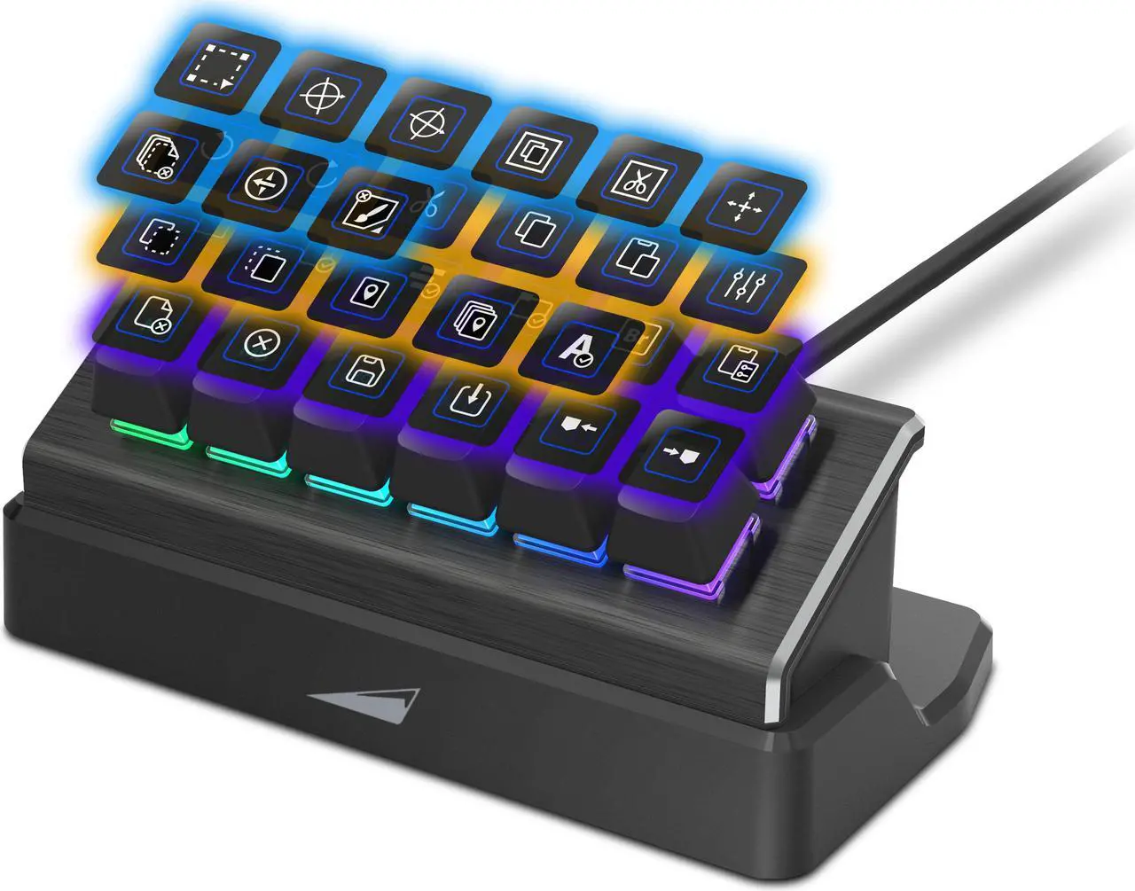 Alt view image 2 of 15 - MOUNTAIN MACROPAD - The Streaming and Content Creation Controller with 12 Customizable Mechanical Keys & USB-C connector