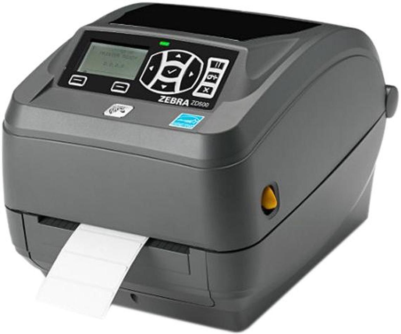 Zebra ZD500R 4" Desktop Thermal Transfer Label Printer, 300 dpi, USB, Serial, Centronics Parallel, Ethernet/802.11abgn & Bluetooth, RFID-UHF US/Canada, Dispenser (Peel) - ZD50043-T113R1FZ