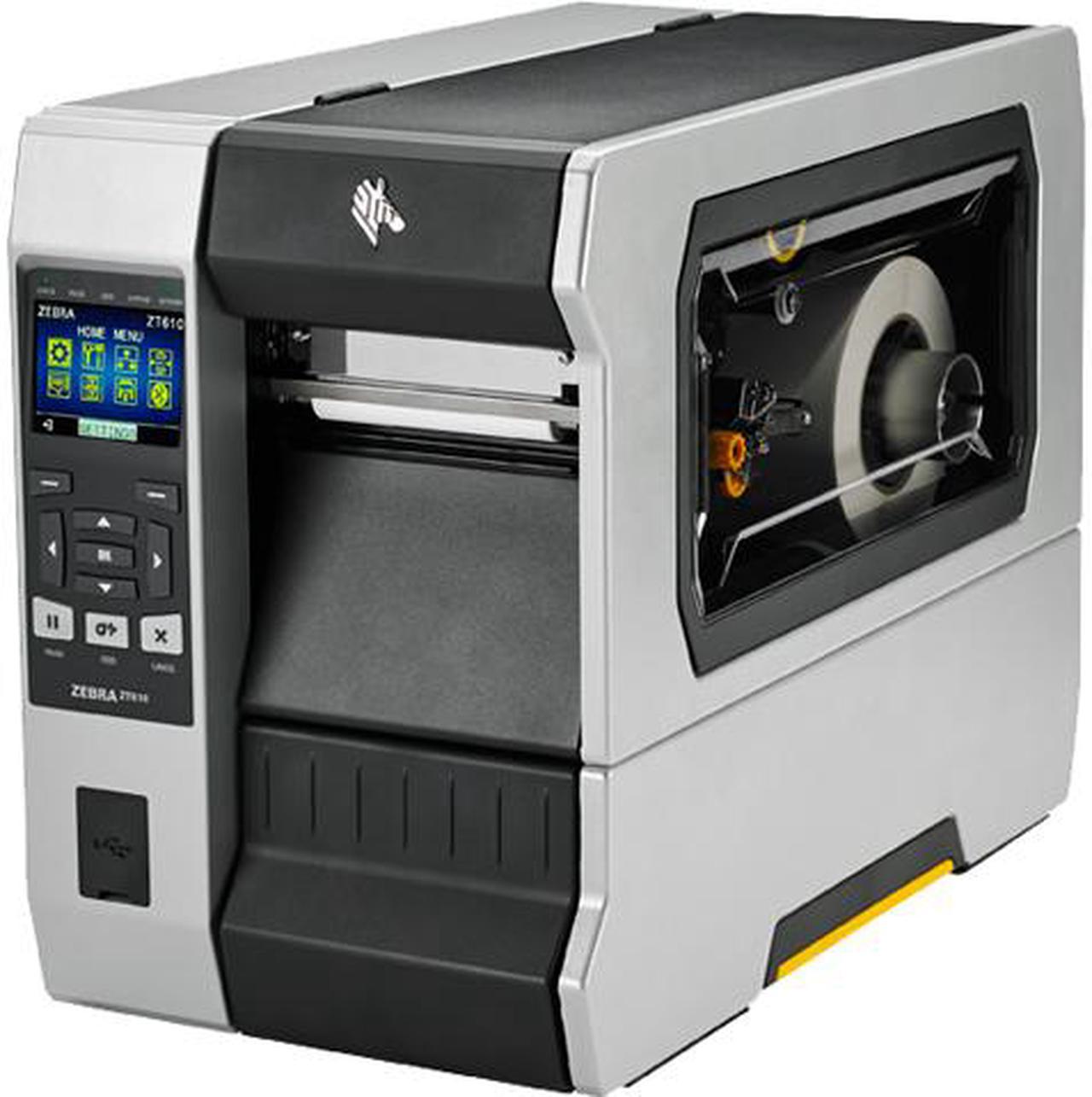 Zebra ZT610 4" Thermal Transfer Label Printer with Color Screen, 300dpi, Serial, USB, Gigabit Ethernet, Bluetooth 4.0, USB Host, Tear, RFID UHF Encoder: US & Canada, ZPL - ZT61043-T0101A0Z