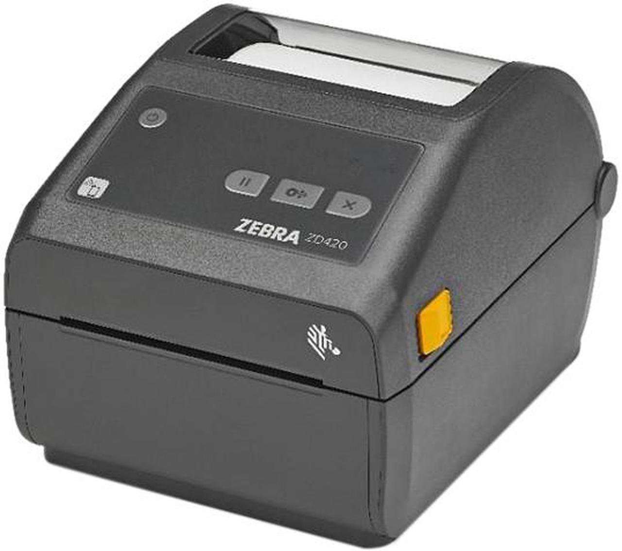 Zebra ZD420d 4” Direct Thermal Desktop Label Printer, 300 dpi, USB, USB Host, 802.11, Bluetooth USA/Canada, Modular Connectivity Slot, Standard EZPL - ZD42043-D01W01EZ