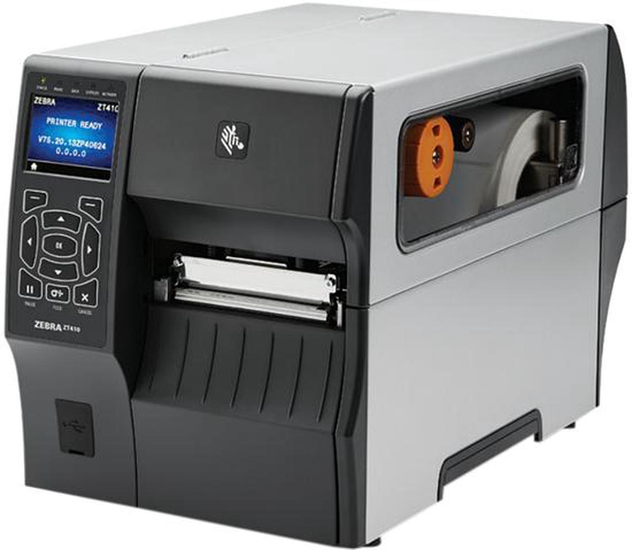 Zebra ZT410 4" Industrial Thermal Transfer Label Printer, Color LCD, 203dpi, Serial, USB, Bluetooth, ZebraNet Int. Wireless 802.11ac w/ Bluetooth 4.0 (US & CAN), EZPL, XML Support - ZT410A2-T01D000Z