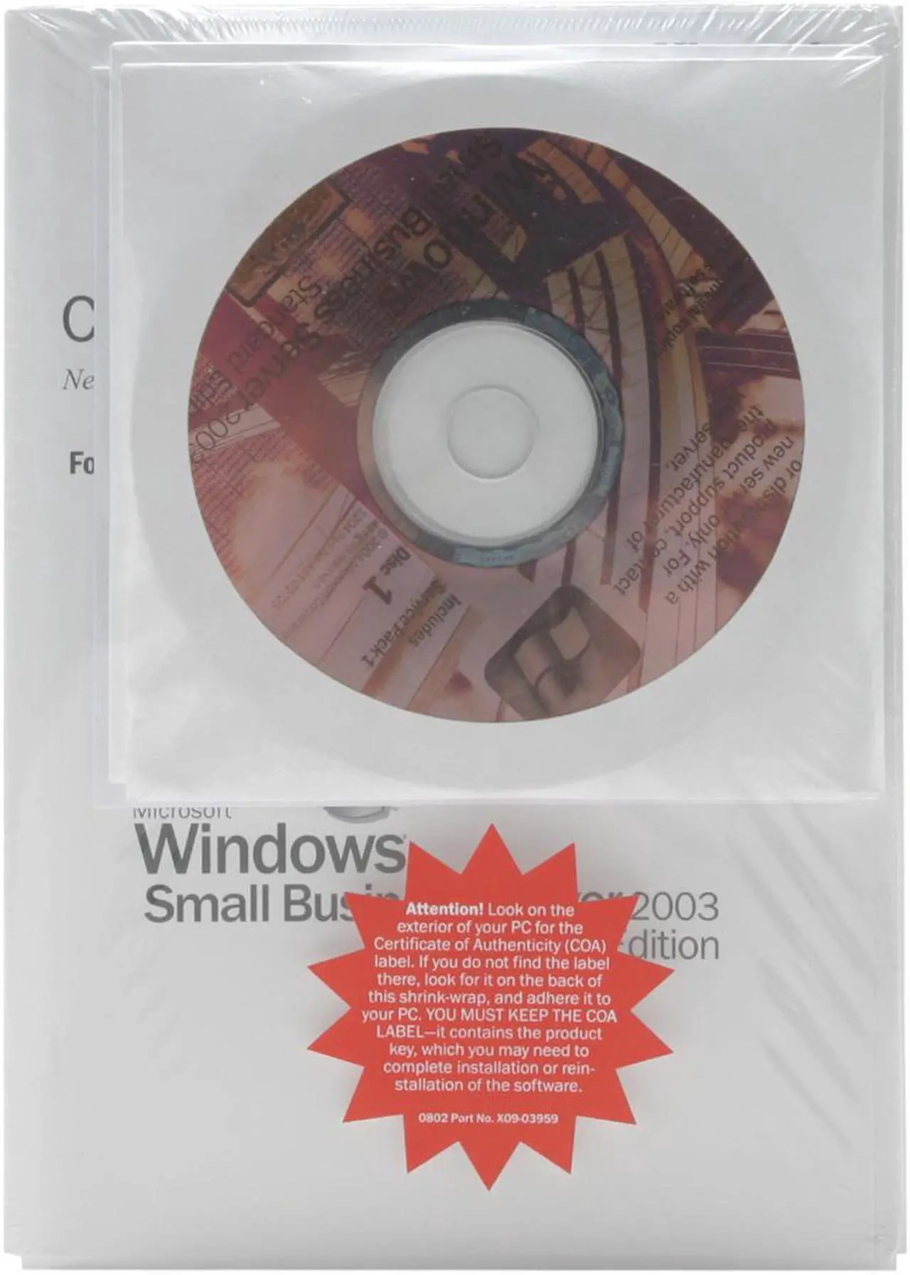 Alt view image 2 of 4 - Microsoft Windows Small Business Server 2003 Standard Edition with SP1 5 Clients - OEM