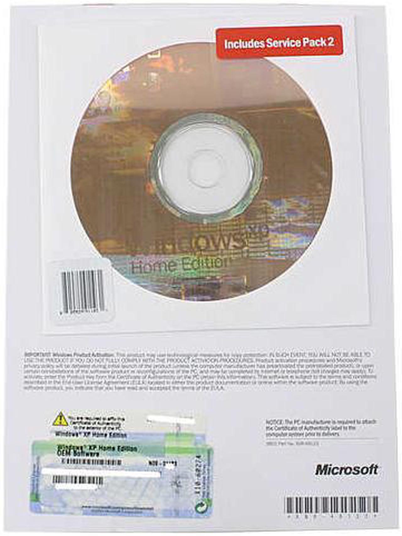 Alt view image 2 of 2 - Microsoft Windows XP HOME Edition with Service Pack 2 - OEM