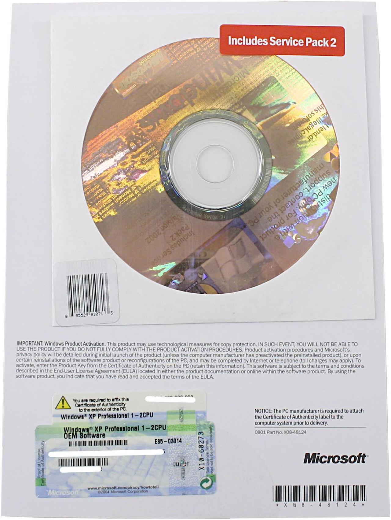 Alt view image 2 of 2 - Microsoft Windows XP Professional With Service Pack 2 - OEM
