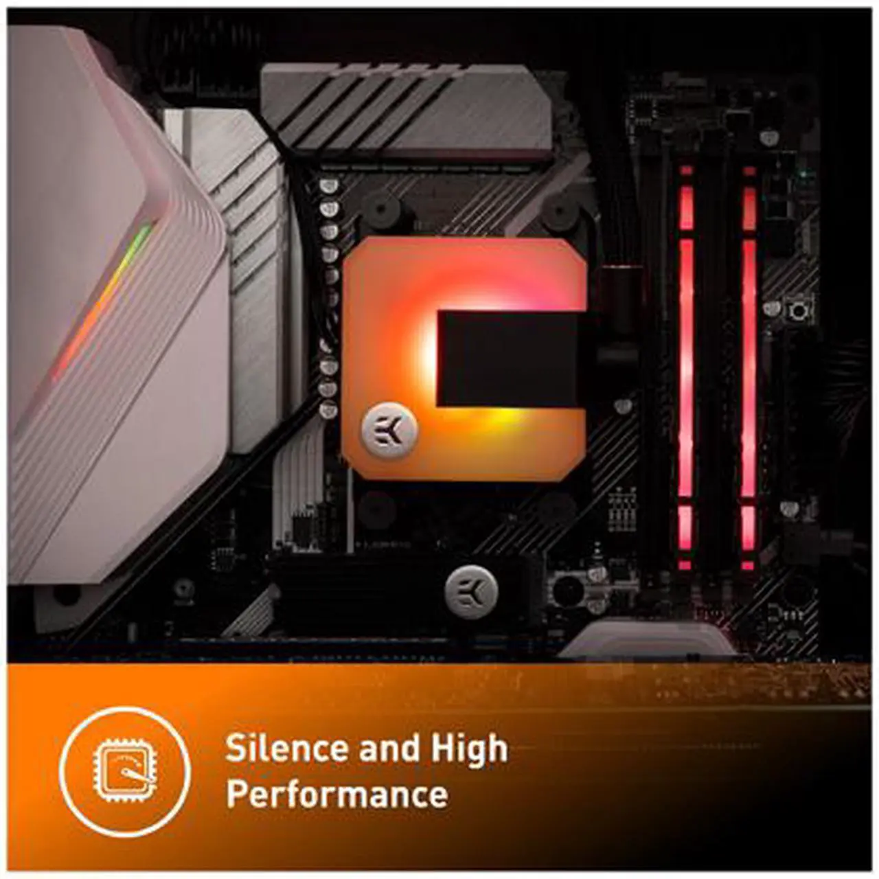 Alt view image 2 of 5 - EK 240mm AIO D-RGB All-in-One Liquid CPU Cooler with EK-Vardar High-Performance PMW Fans, Water Cooling Computer Parts, 120mm Fan, Intel 115X/1200/2066, AMD AM4, (240mm AIO) LGA 1700 Compatible