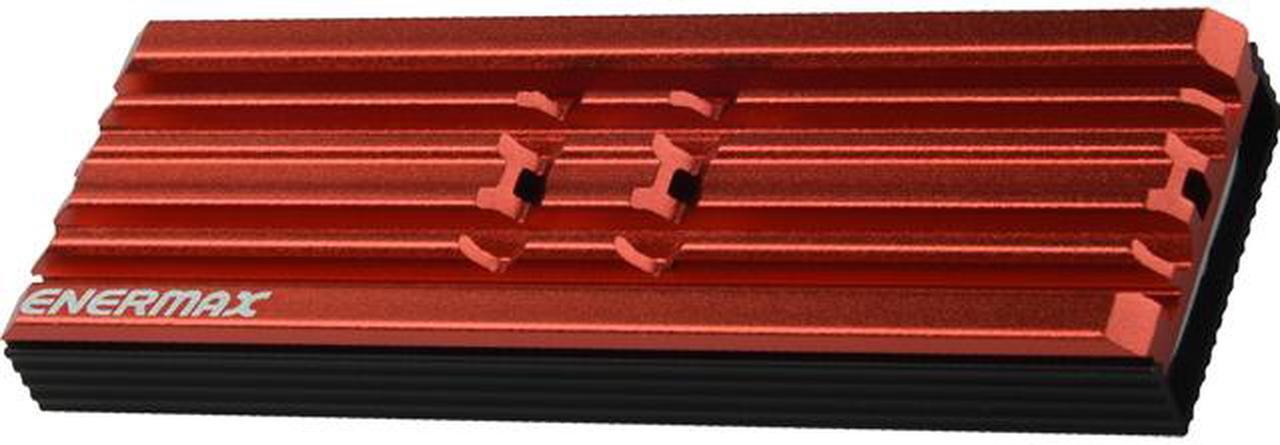 Main image of Enermax M.2 2280 NVMe SSD Heatsink, Double-Sided Heat Sink, with Thermal Silicone Pad for PC / PS5 Cooling - Red