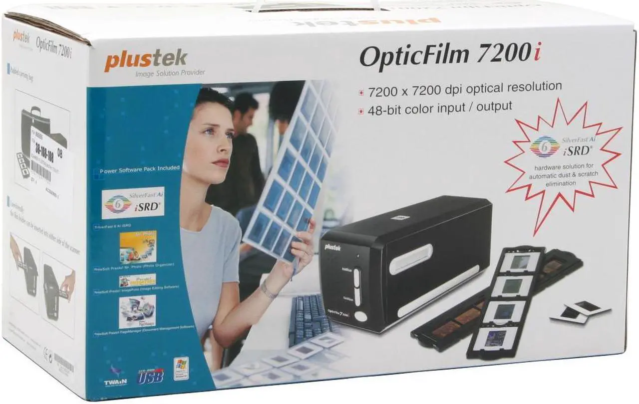 Alt view image 11 of 11 - Plustek OpticFilm 7200i A21-BBM31-A 48bit CCD Film 7200 x 7200 dpi Hardware Resolution Scanner