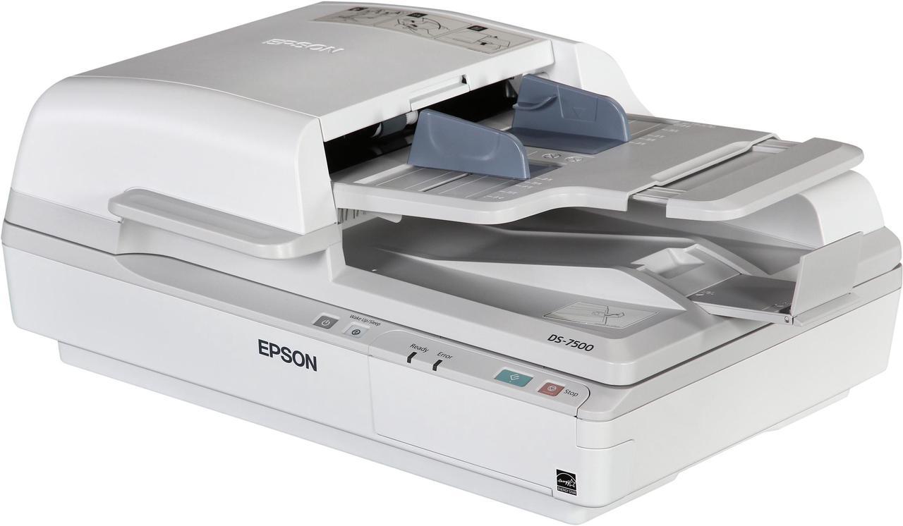 EPSON WorkForce DS-7500 (B11B205321) 48 bit CCD Flatbed: 1200 dpi
ADF: 600 dpi Duplex Flatbed Color Image Scanner with ADF