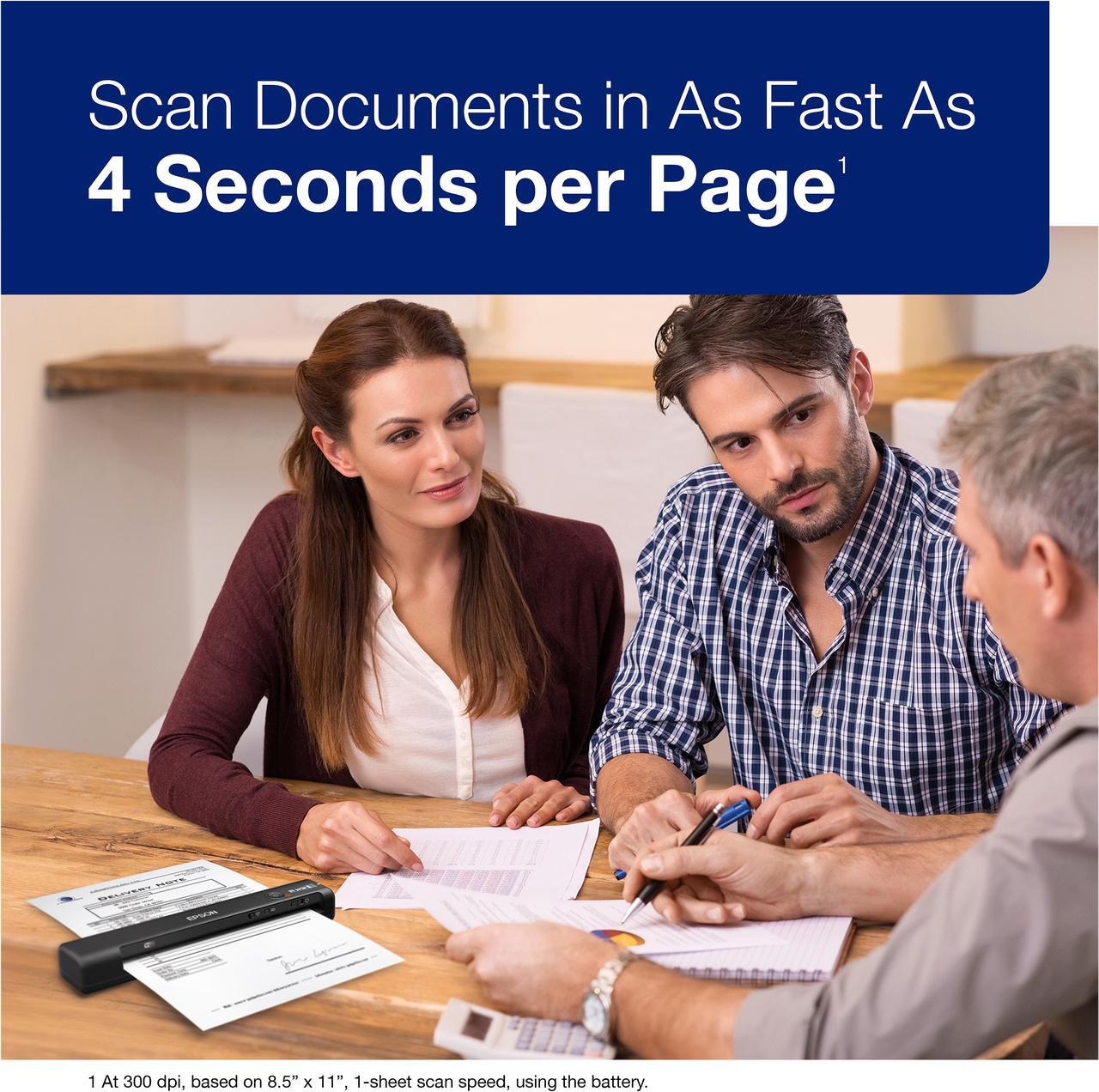 Alt view image 14 of 18 - Epson WorkForce ES-60W Wireless Portable Document Scanner