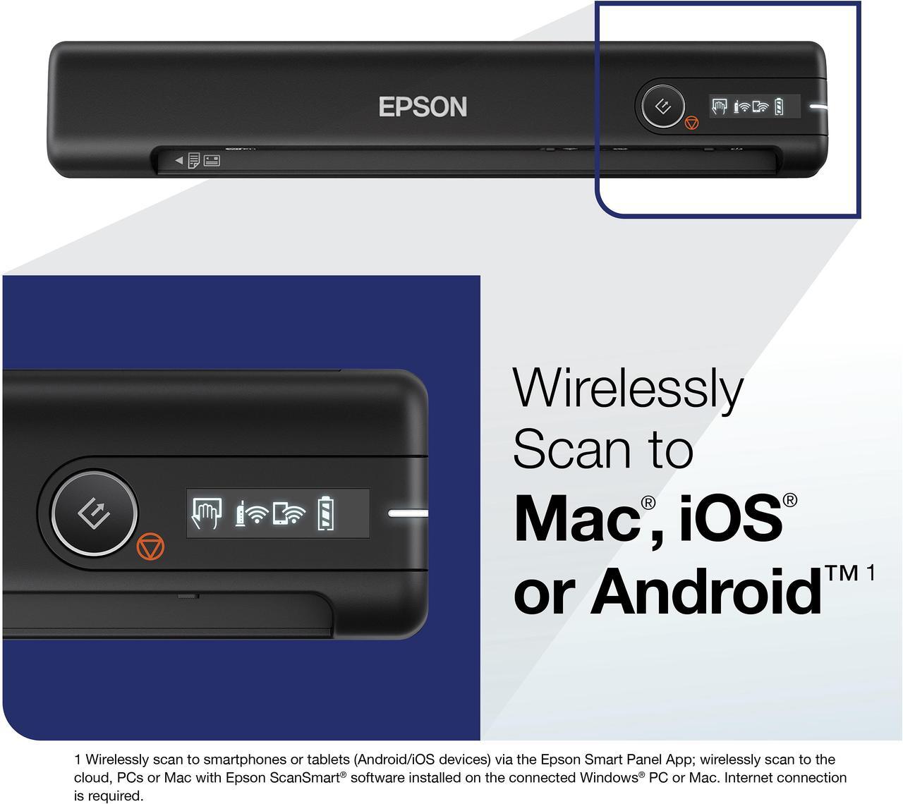 Alt view image 15 of 18 - Epson WorkForce ES-60W Wireless Portable Document Scanner