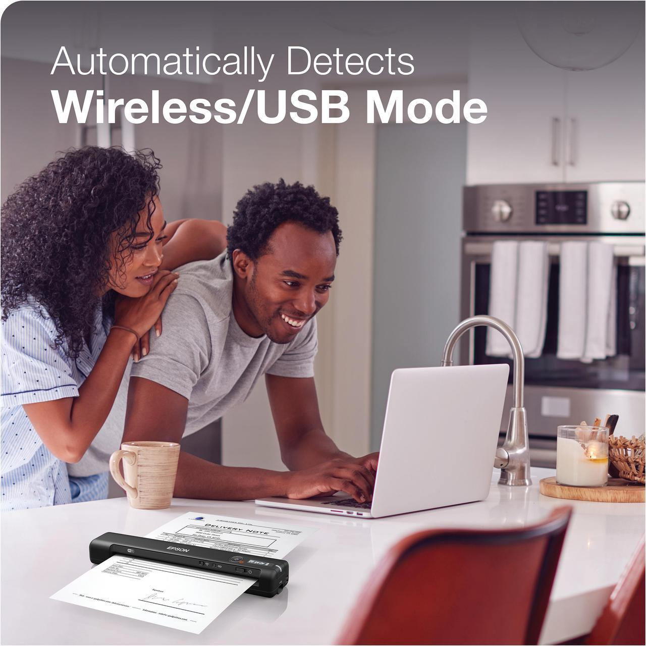 Alt view image 17 of 18 - Epson WorkForce ES-60W Wireless Portable Document Scanner