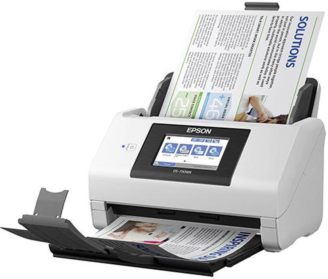 EPSON DS-790WN (B11B265201) 30-bit Internal/24-bit Externa Color CIS 600 dpi Sheet-fed, 1-pass, Duplex Color Scanner Wireless Network Colour Document Scanner