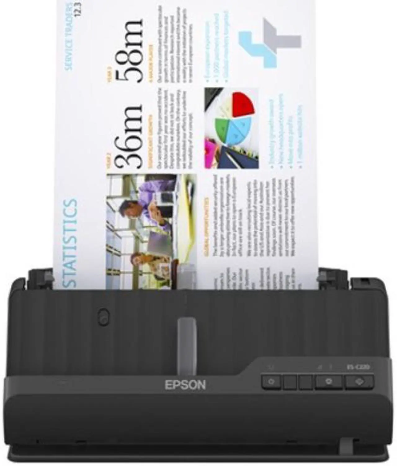 Alt view image 3 of 3 - Epson WorkForce ES-C320W Wireless Compact Desktop Document Scanner