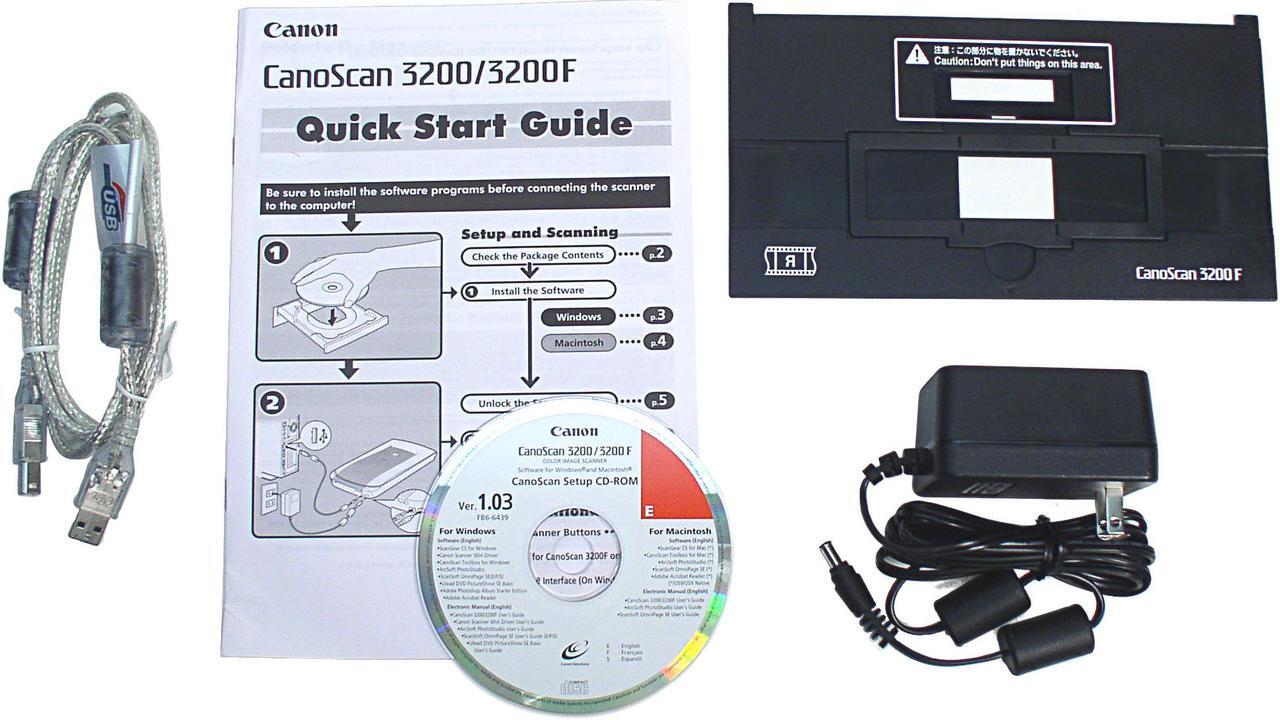 Alt view image 5 of 5 - Canon CANOSCAN 3200F 1200 x 1200dpi 48bit USB Interface Flatbed Scanner