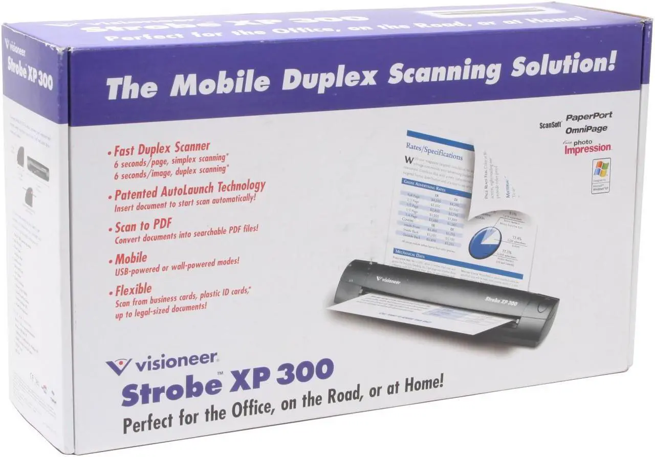 Alt view image 5 of 5 - Visioneer Strobe XP 300 SXP3005DWU 48bit Duplex 600 x 600dpi Scanner