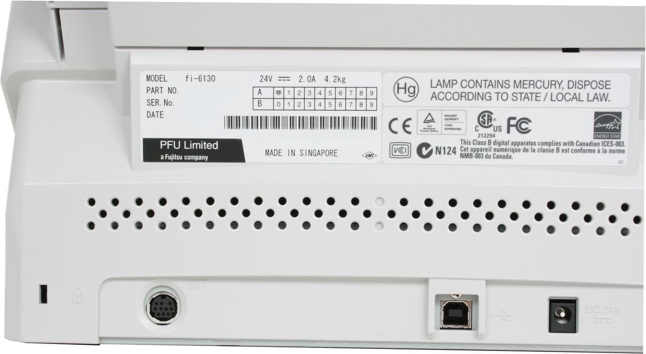 Alt view image 7 of 13 - Fujitsu fi-6130 PA03540-B055 24 bit CCD 600 dpi Duplex Scanner