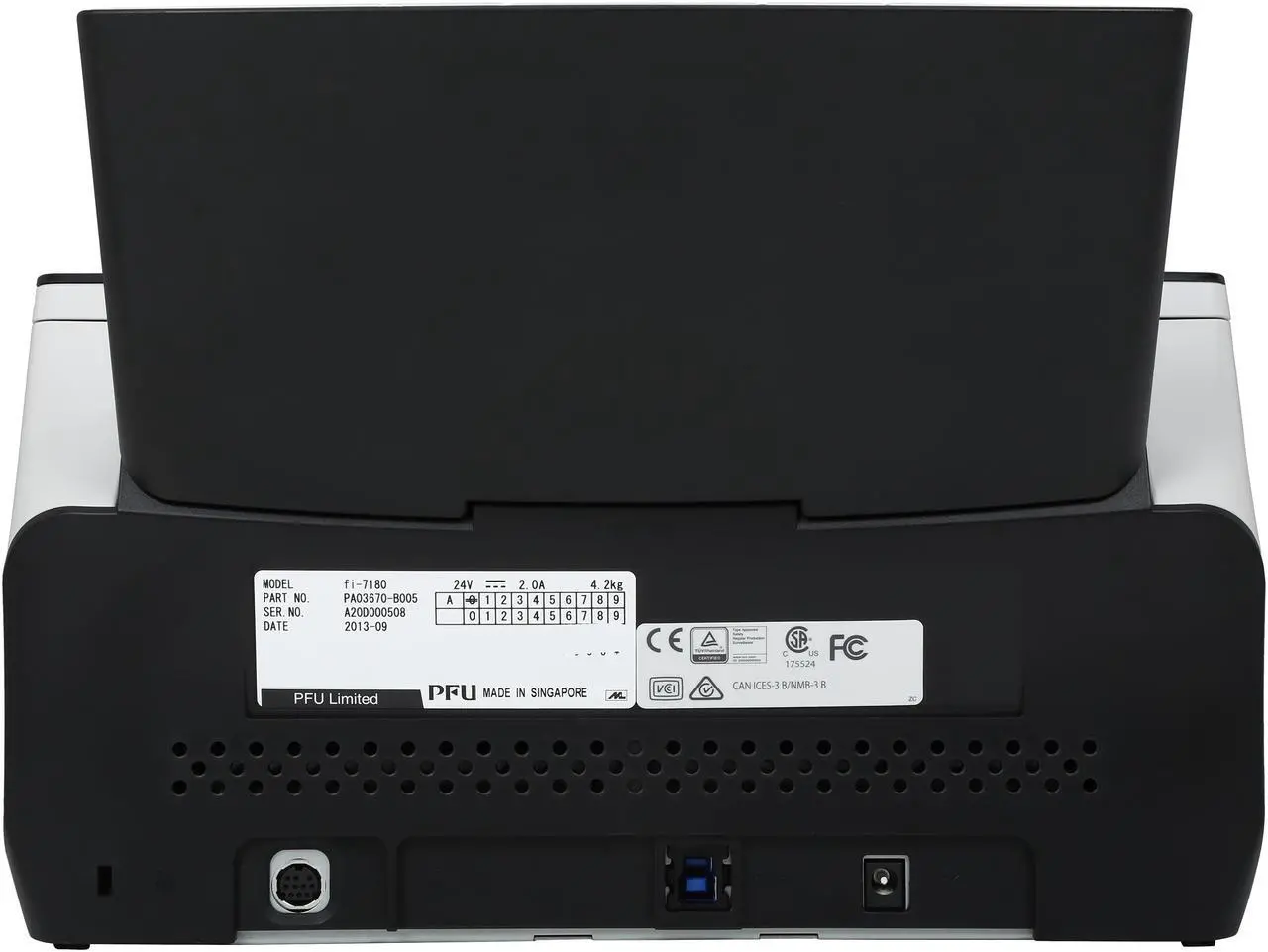 Alt view image 4 of 8 - Fujitsu fi-7180 (PA03670-B005) Duplex Color Image Document Scanner