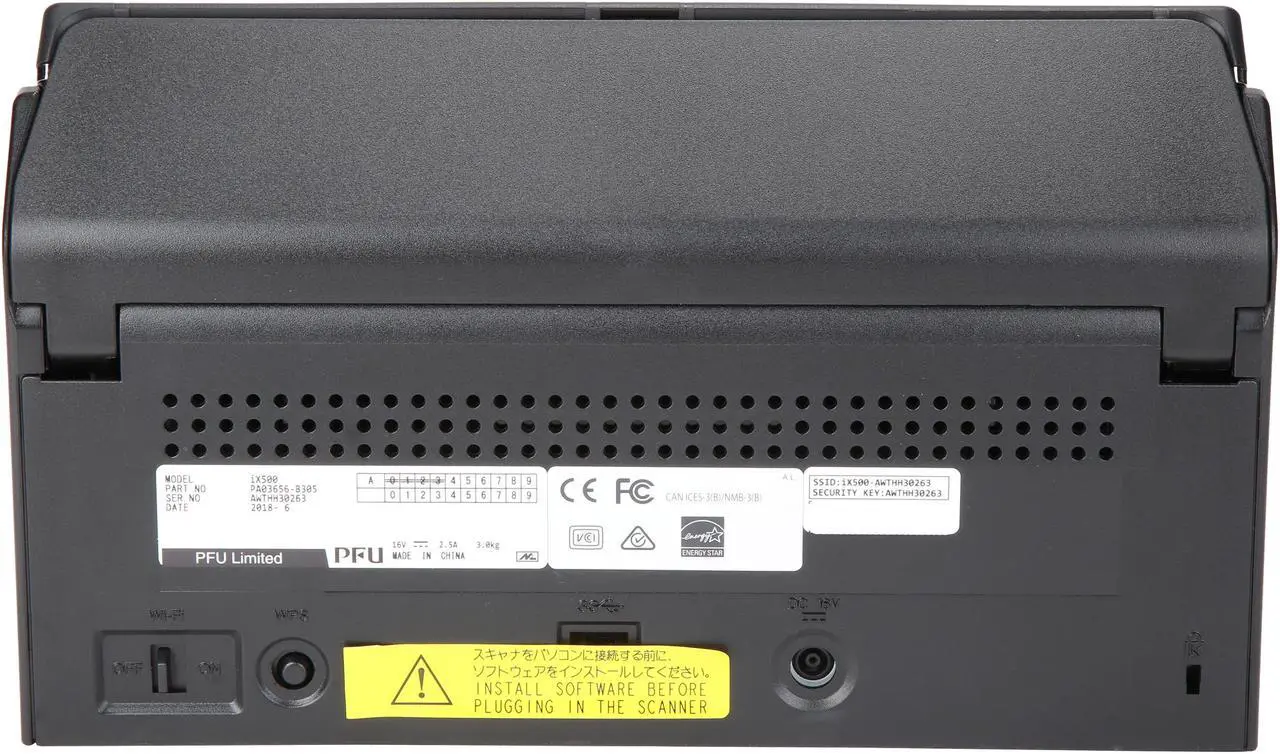 Alt view image 6 of 8 - Fujitsu ScanSnap iX500 (CG01000-288901) Wireless / USB Color Document Scanner