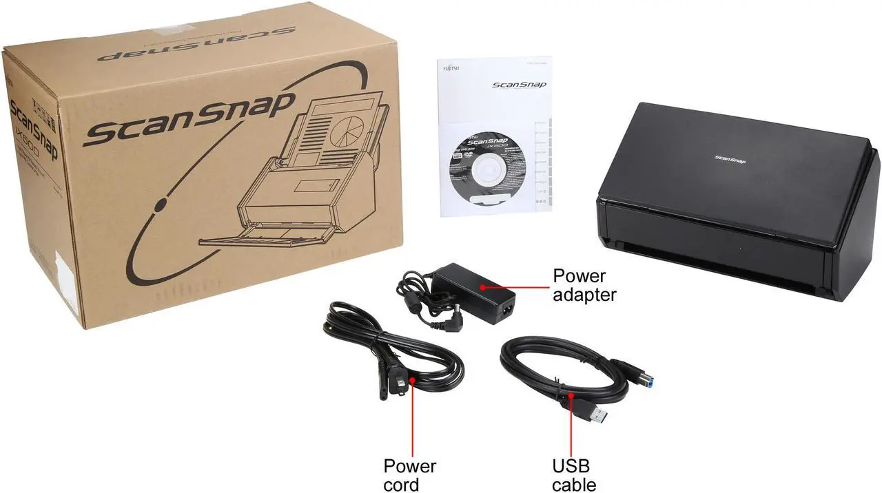 Alt view image 9 of 8 - Fujitsu ScanSnap iX500 (CG01000-288901) Wireless / USB Color Document Scanner